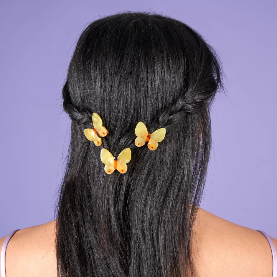 Coucou Suzette Barrette Papillon Jaune^ Barrettes