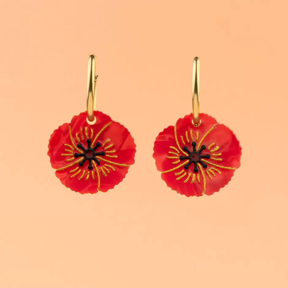 Coucou Suzette Boucles d'oreilles Coquelicot^ Bijoux