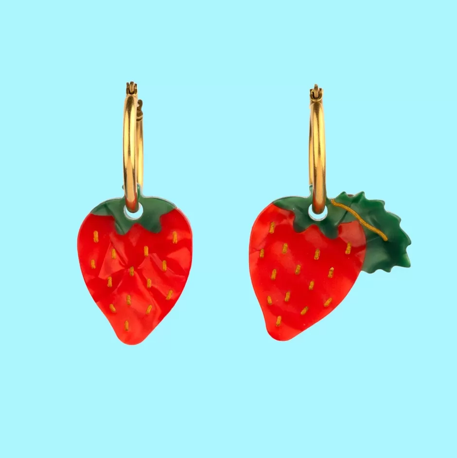 Coucou Suzette Boucles d'oreilles Fraise^ Bijoux