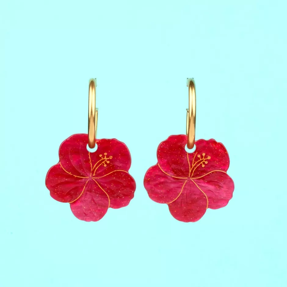 Coucou Suzette Boucles d'oreilles Hibiscus^ Bijoux