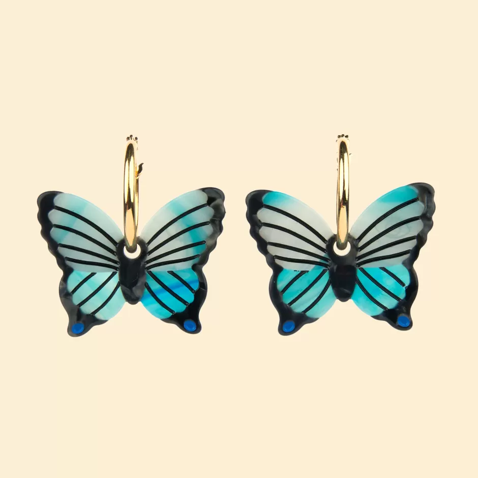 Coucou Suzette Boucles d'oreilles Papillon Bleu^ Bijoux