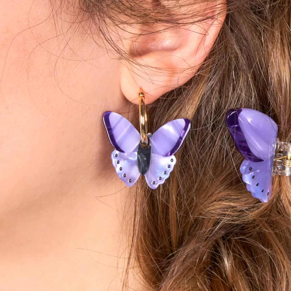 Coucou Suzette Boucles d'oreilles Papillon Mauve^ Bijoux