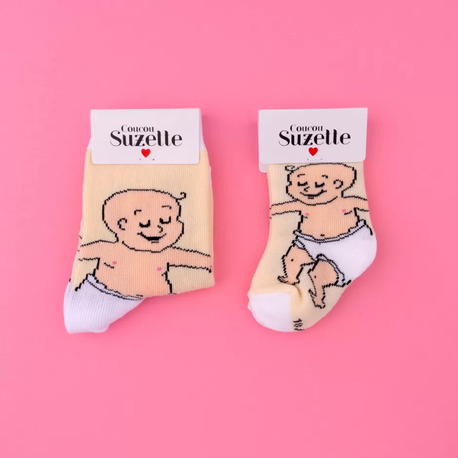 Coucou Suzette Chaussettes Bébé Mignon - Blanc^Enfant Chaussettes Enfants