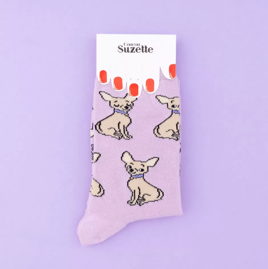 Coucou Suzette Chaussettes Chihuahua^ Chaussettes Coton