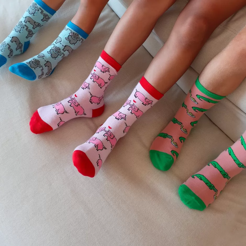 Coucou Suzette Chaussettes Cochons Amoureux - Enfant^Enfant Chaussettes Enfants