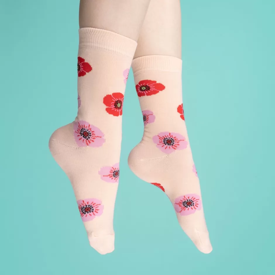 Coucou Suzette Chaussettes Coquelicot^ Chaussettes Coton