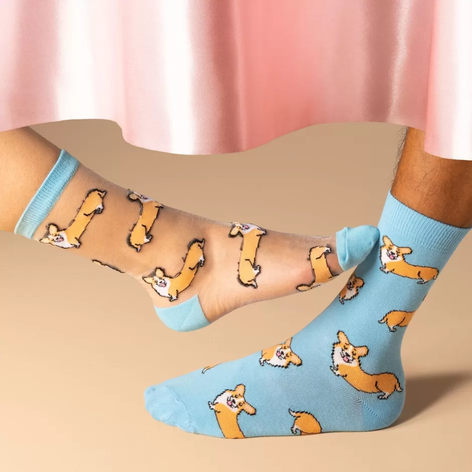 Coucou Suzette Chaussettes Corgi^ Chaussettes Coton