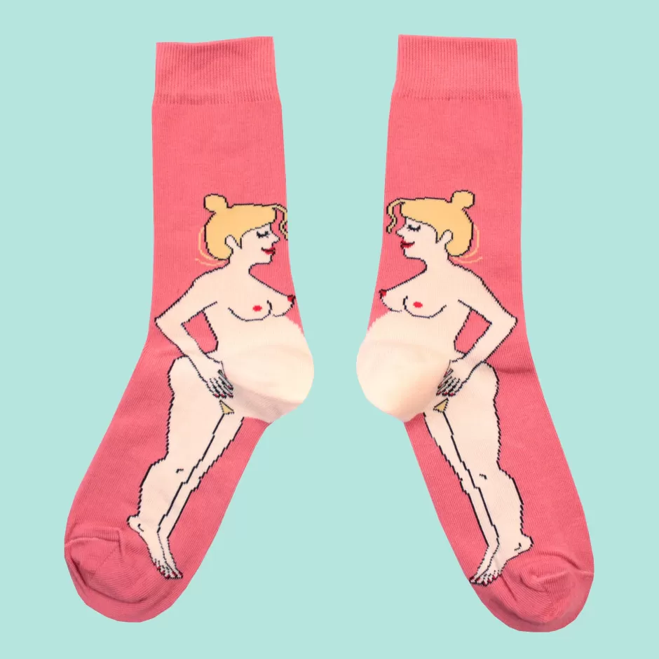 Coucou Suzette Chaussettes Enceinte - Blonde^ Chaussettes Coton