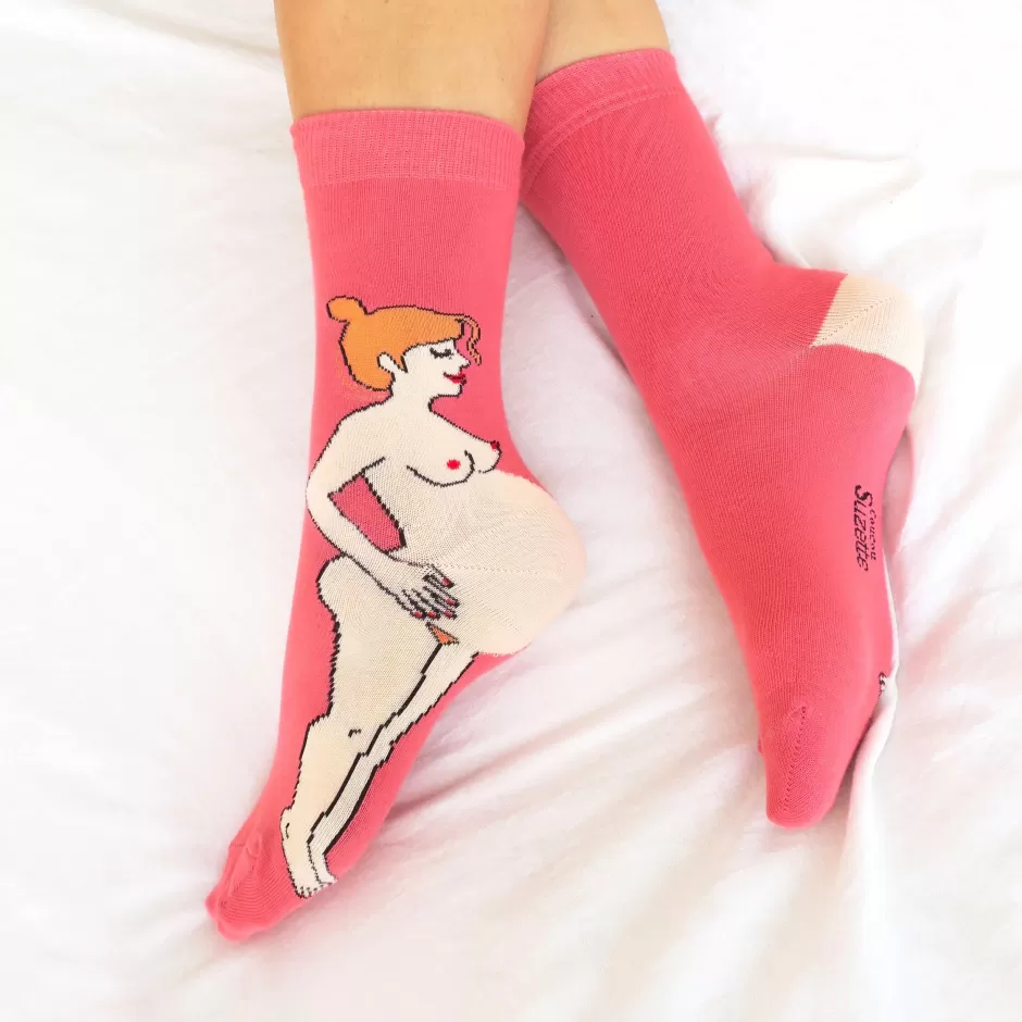 Coucou Suzette Chaussettes Enceinte - Rousse^ Chaussettes Coton