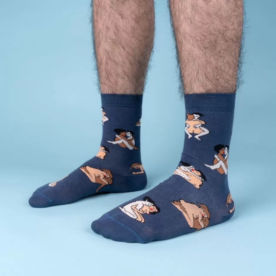 Coucou Suzette Chaussettes Kamasutra - Couples Heteros - Bleu^ Chaussettes Coton