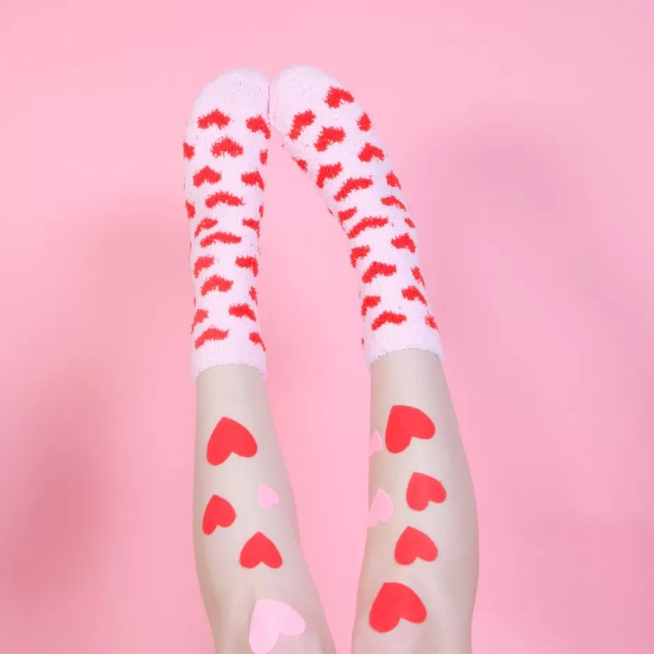 Coucou Suzette Chaussettes Moumoute Coeur^ Chaussons Et Chaussettes Moumoute