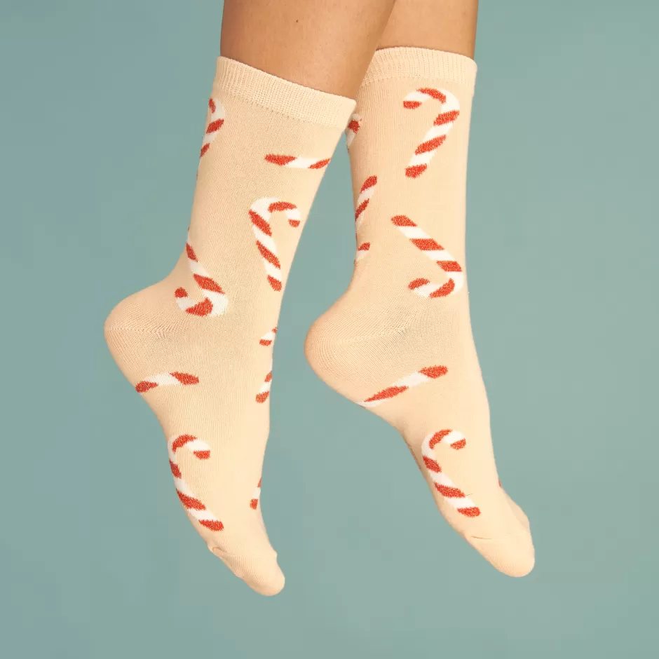 Coucou Suzette Chaussettes Sucre d'orge à paillettes^ Chaussettes Coton