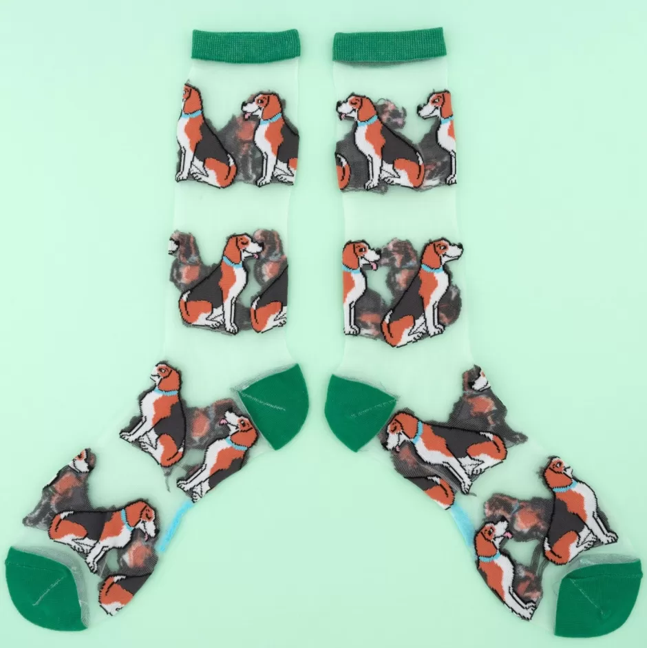 Coucou Suzette Chaussettes transparentes Beagle^ Chaussettes Transparentes