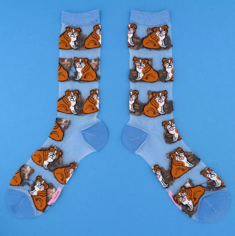 Coucou Suzette Chaussettes transparentes Bouledogue Anglais^ Chaussettes Transparentes