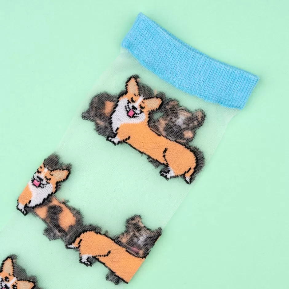 Coucou Suzette Chaussettes transparentes Corgi^ Chaussettes Transparentes