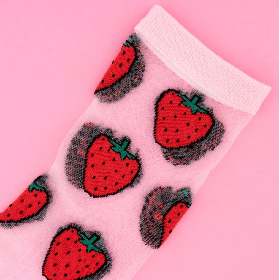 Coucou Suzette Chaussettes transparentes Fraise^ Chaussettes Transparentes