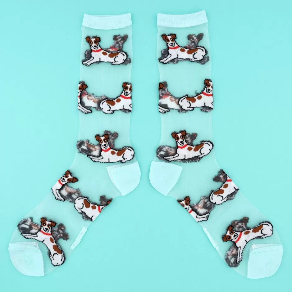 Coucou Suzette Chaussettes transparentes Jack Russel^ Chaussettes Transparentes