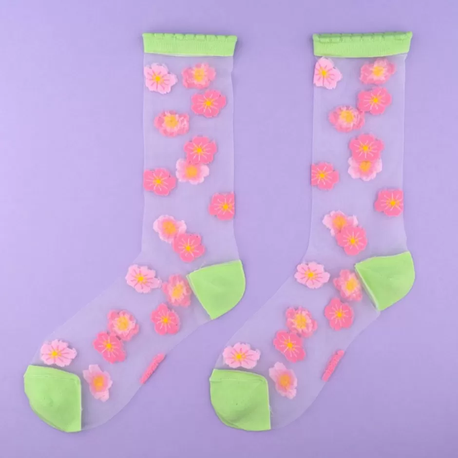 Coucou Suzette Chaussettes transparentes Sakura^ Chaussettes Transparentes