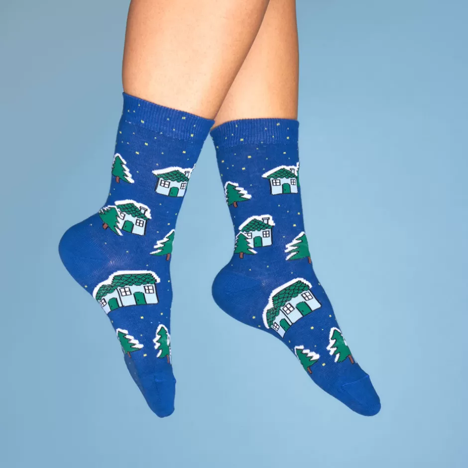 Coucou Suzette Chaussettes Village enneigé^ Chaussettes Coton