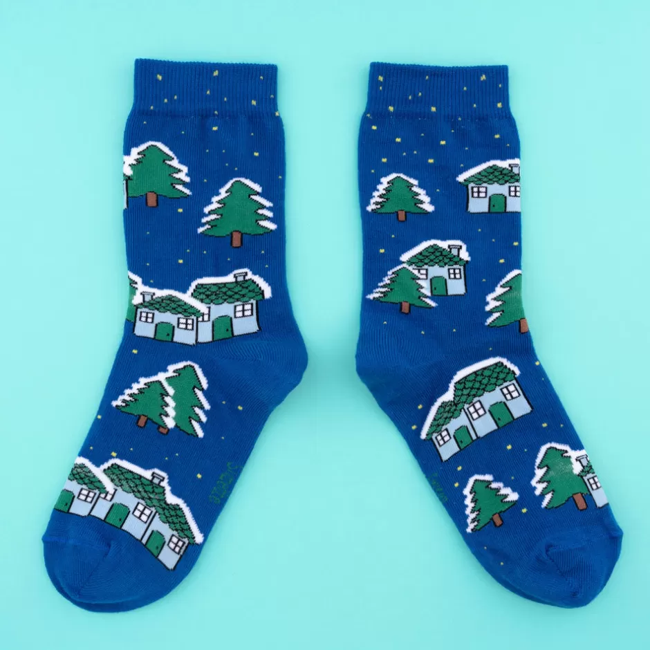 Coucou Suzette Chaussettes Village enneigé^ Chaussettes Coton